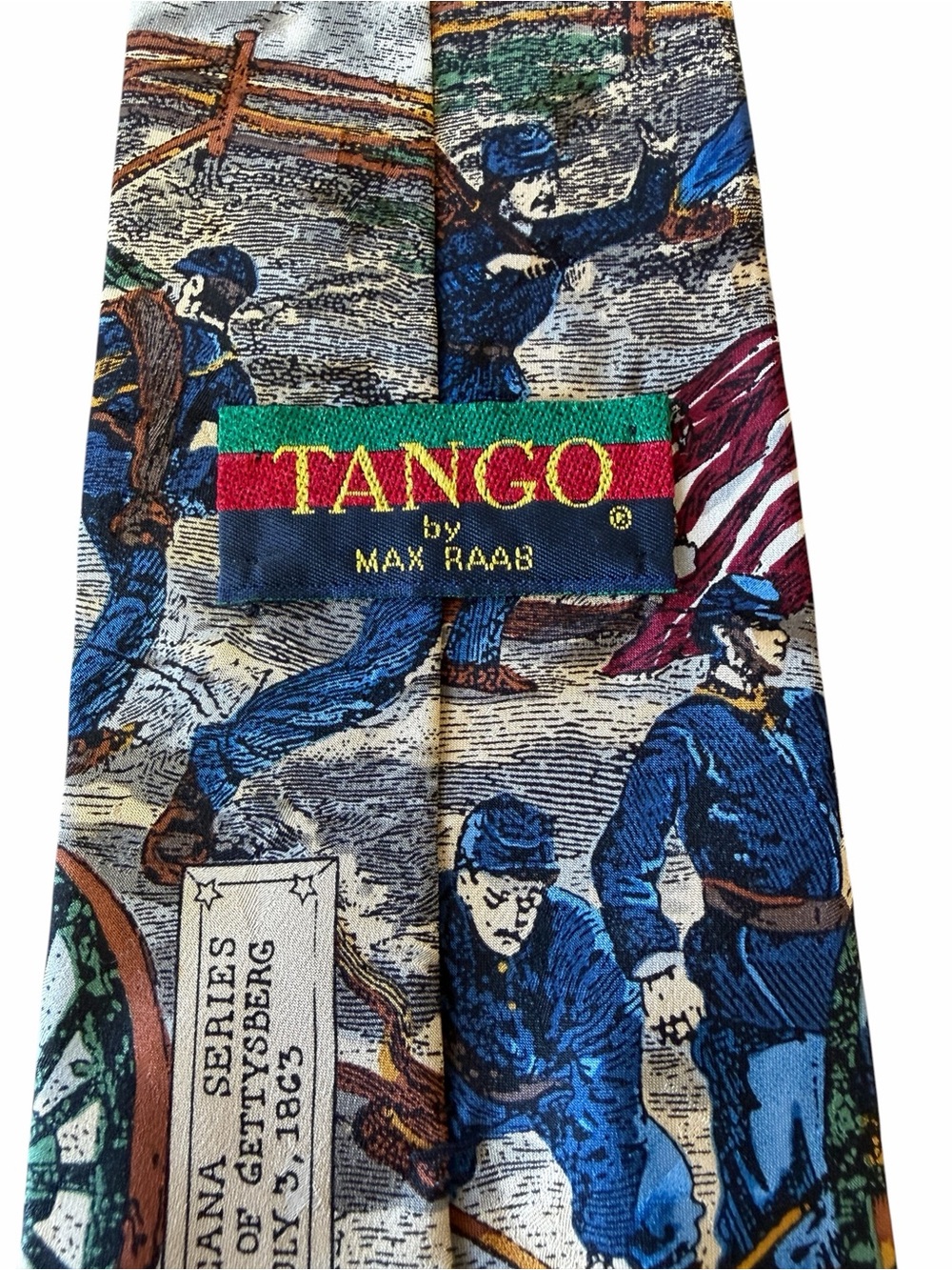 Vintage Tango By Raab Max Americana Series Tie - Battle of Gettysburg - Picture 2 of 4